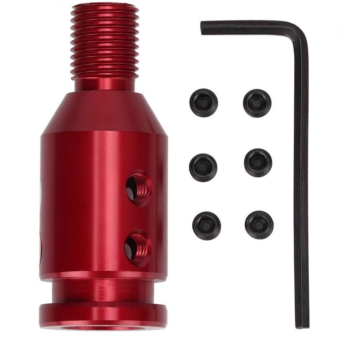 Dailygoods - Dailygoody - Versnellingshendel Adapter - Universele Schakelpoofadapter - Aluminium - Rood - Schroefdraad 12x1,25 - Geschikt voor diverse toepassingen...