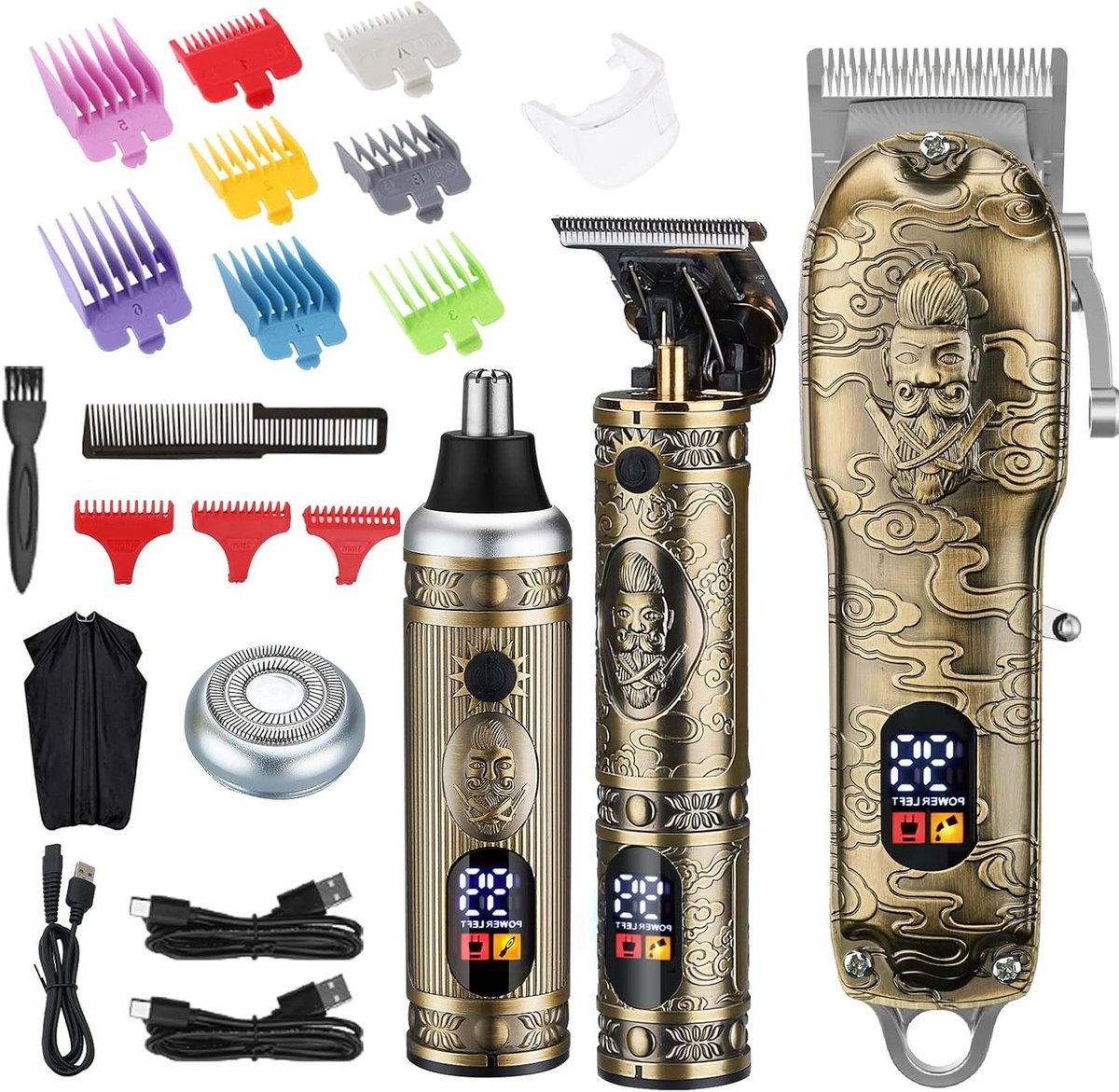 Haartrimmer Set - Grooming Kit - Thuis Knippen - LCD Display - 180 Min Gebruik