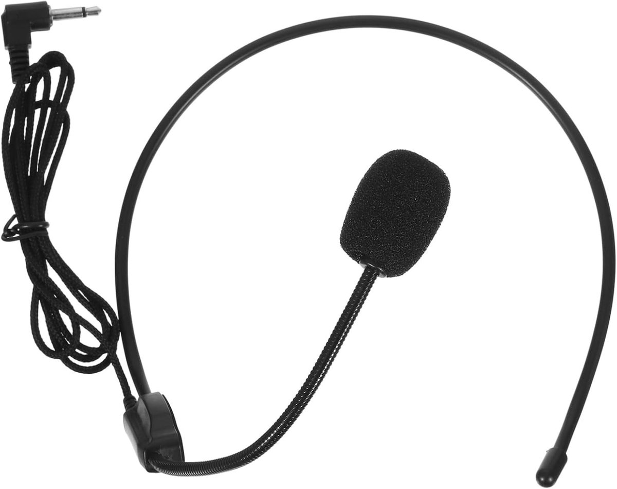 Headset Microfoon - Zang Microfoon - Presentaties Spreken - Verstelbare Arm - 120cm Lengte - Zwart