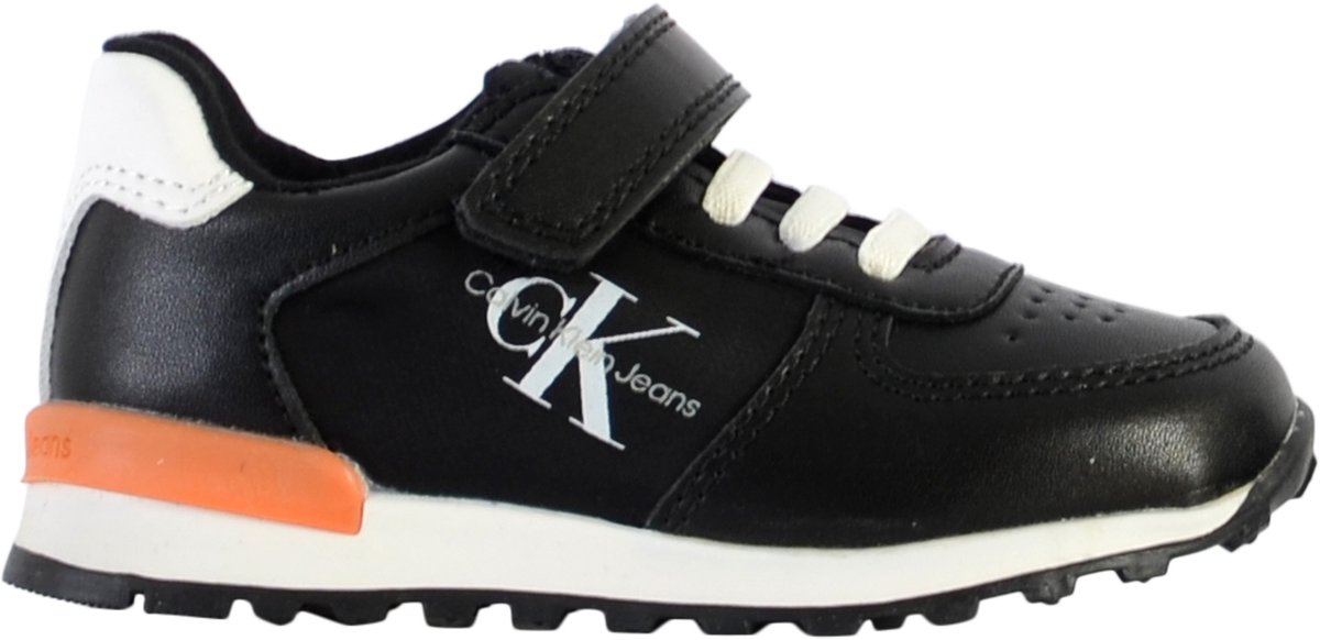 Calvin Klein Jeans kinderschoenen met laag uitgesneden krasveter Zwart