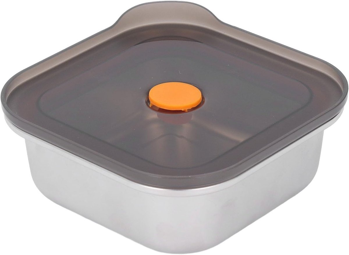 Voedsel Opslag Container - Metalen Bento Box - Koelkast Bewaring - Vacuüm Ontwerp - 15 x 15 x 7 cm