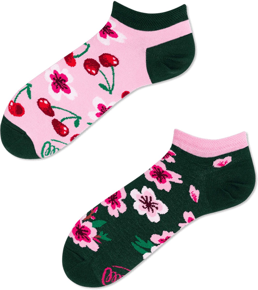 Many Mornings unisex enkelsokken - Cherry Blossom Low - Unisex - Maat: 43 - 46