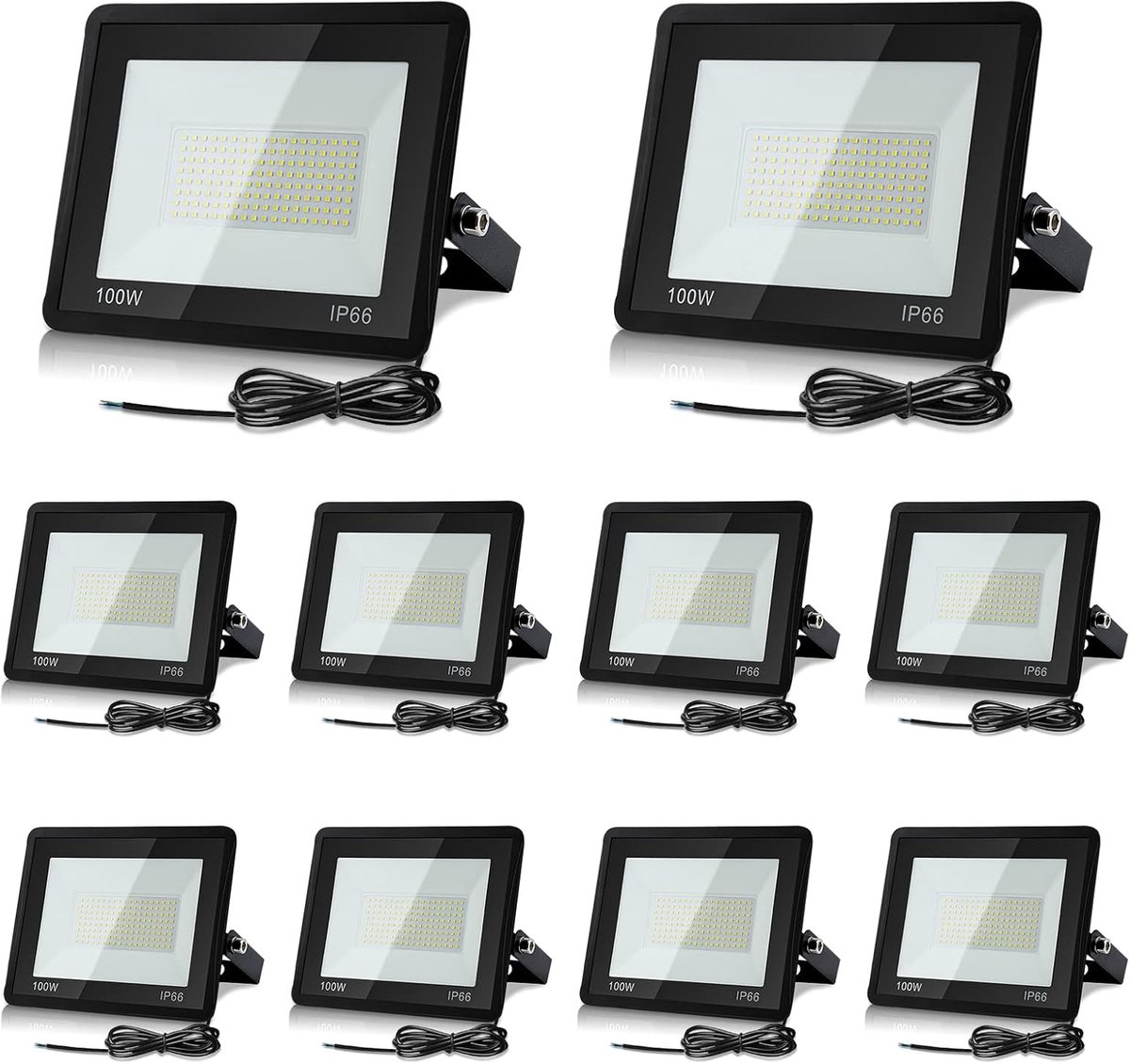 LED Flood Light - Buitenlamp - Tuin Verlichting - IP66 Waterdicht - 21.5 x 19.5 cm - Koud Wit