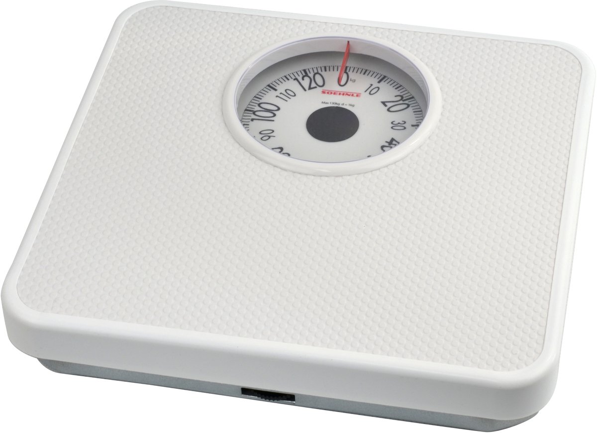 Soehnle personenweegschaal analoog Tempo - wit - tot 130 kg - 1 gr. nauwkeurig