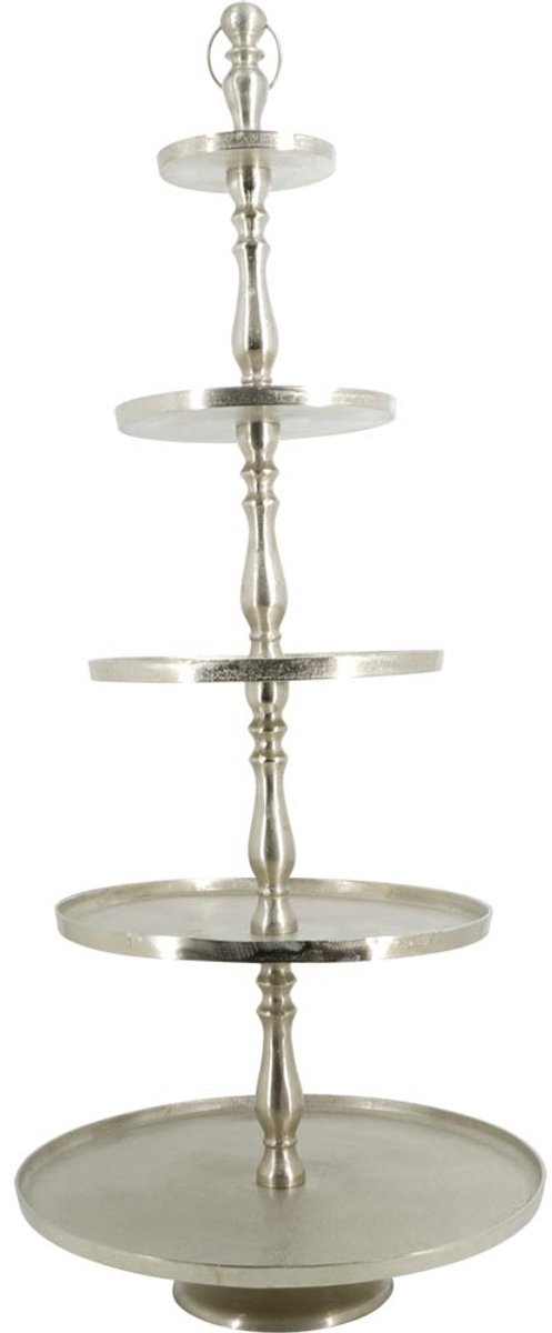Lesli Living - Etagère Brush - Zilver - Ø61x140cm