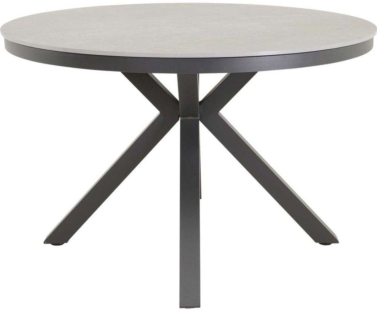 Lesli Living - Tuintafel Davos - Grijs - Ø118cm