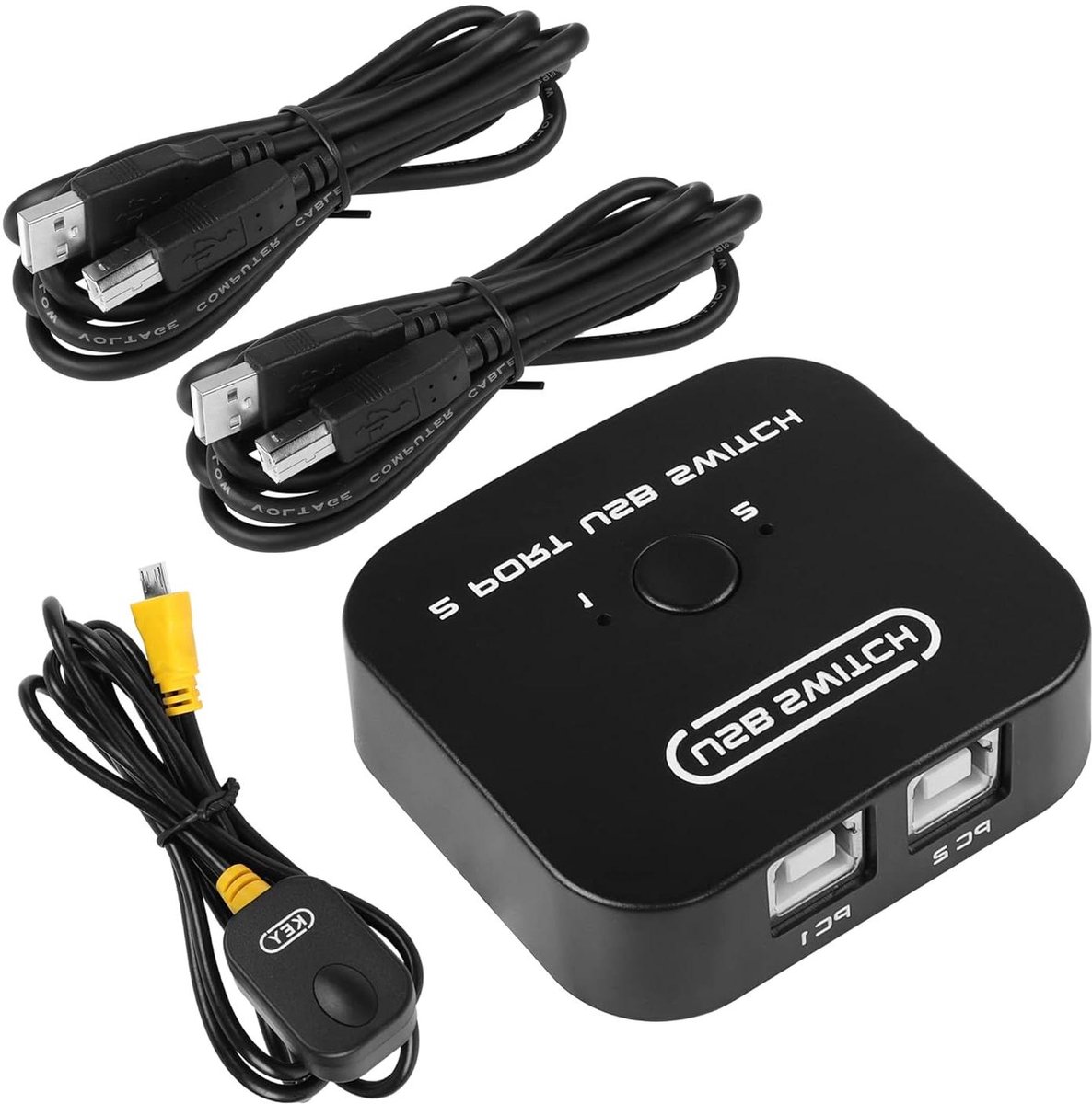 USB Deel Schakelaar - USB Switcher Hub - Apparaten Delen - 2 Computers Delen 1 Printer