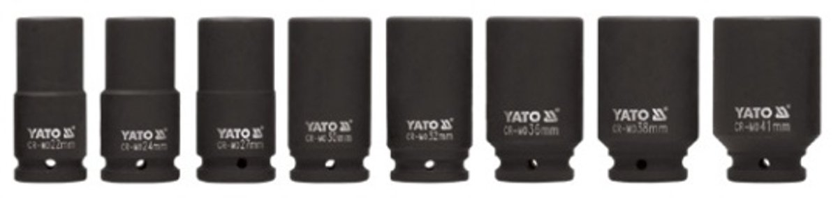Yato YT-1155 - Lange Dopsleutelset - 3/4" Aansluiting - CrMo Staal - AS-Drive Systeem