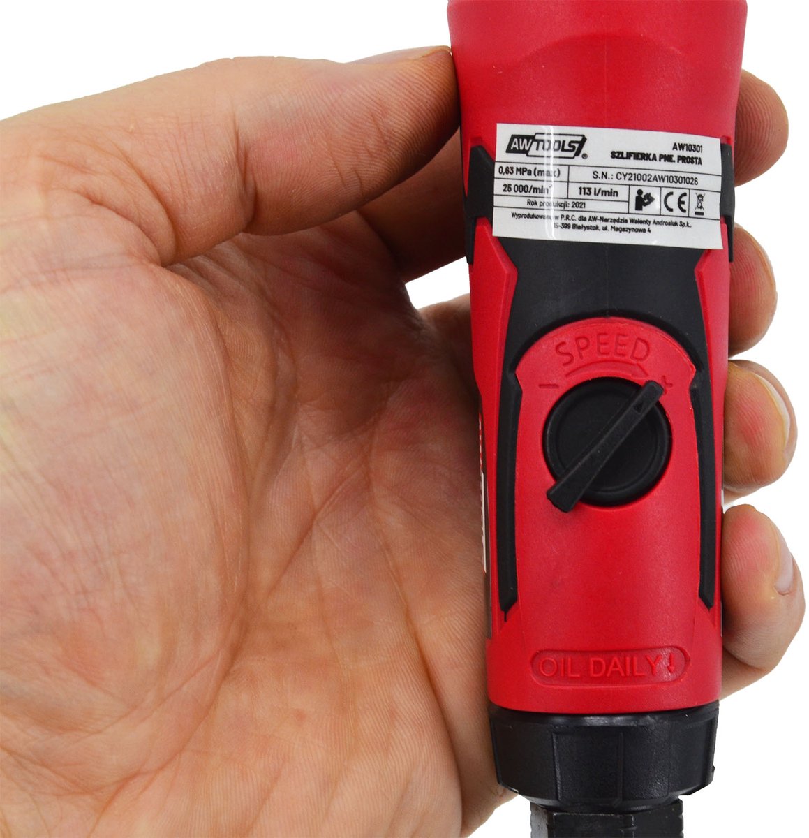 AWTools AW10301 - Pneumatische Rechte Slijpmachine - 1/4 inch thumbnail 3
