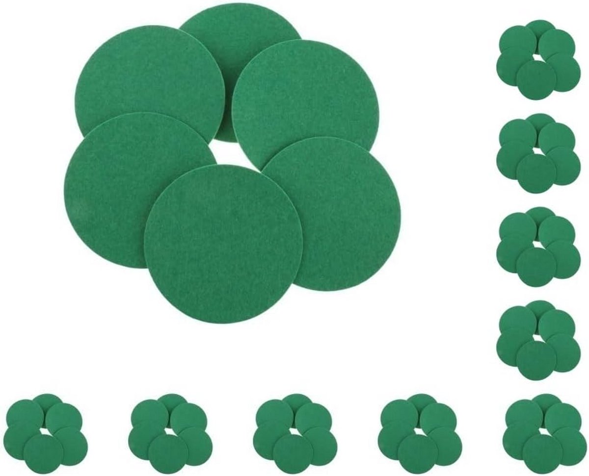 Vilt Pads voor Air Hockey Pushers Set van 6 Groen