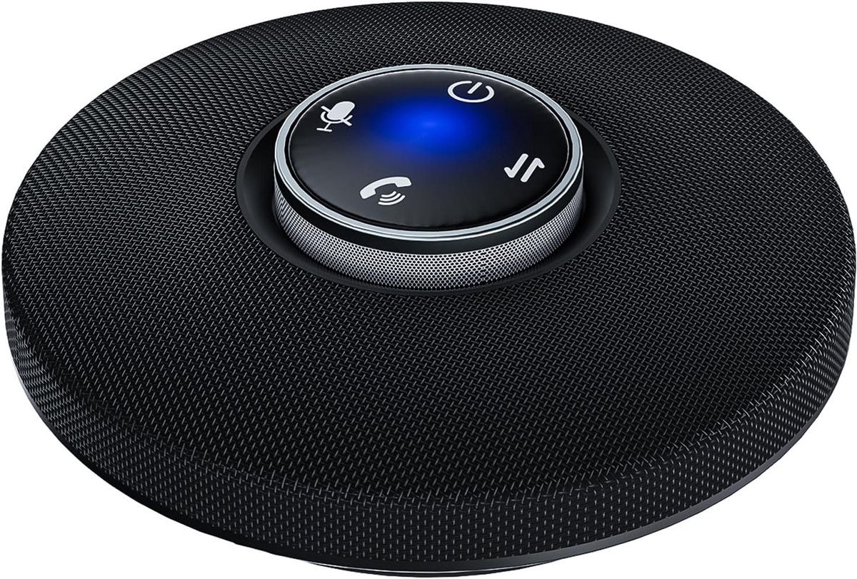 USB Luidsprekertelefoon - Conferentie Microfoon - Professionele Gesprekken - Drievoudige Array Microfoons - Compact Ontwerp - Zwart