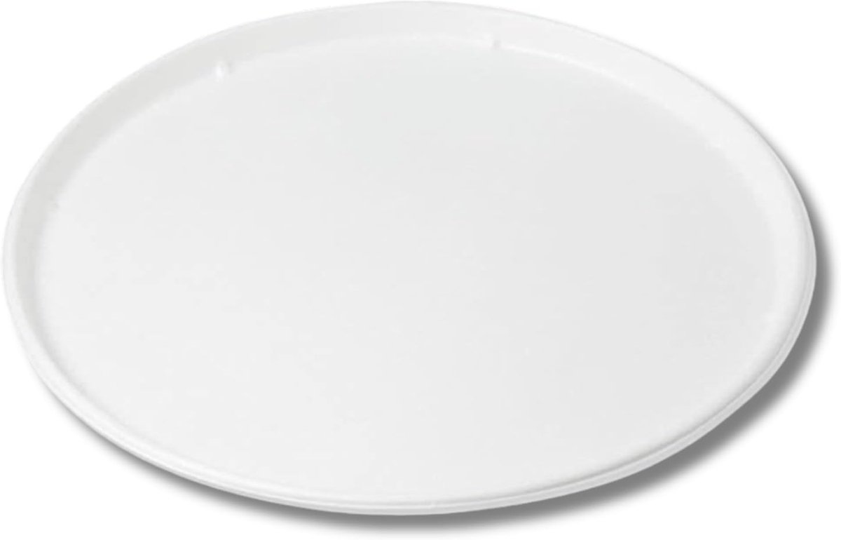 Pizzaborden Cellulose - Wegwerpborden Rond - Feest Catering - 100% Composteerbaar - Ø 32 cm - Wit