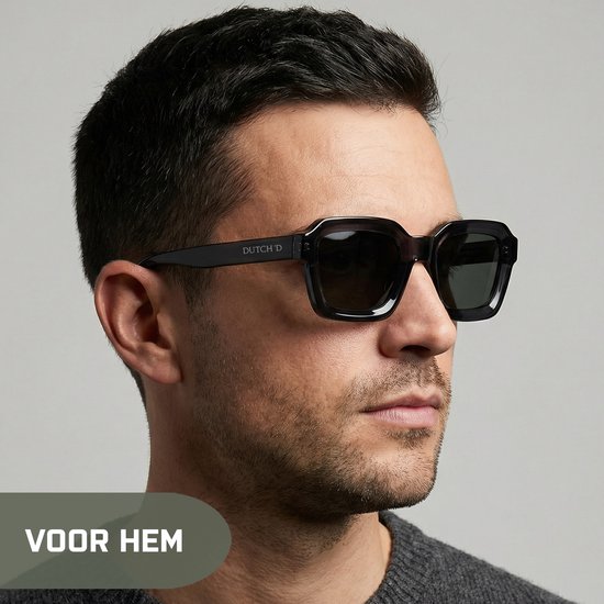 DUTCH'D® - Zonnebril - Gepolariseerd - Dames - Heren - Grijs - Met Case - Festival - Auto - UV400 - CAD3 van Merkloos — afbeelding 4