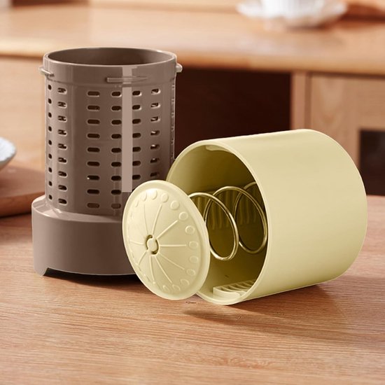 Handmatige Sapcentrifuge - Voedselpers - Vullingen Bereiden - Handmatig Perssysteem - 16x12x16 cm - Wit — afbeelding 5