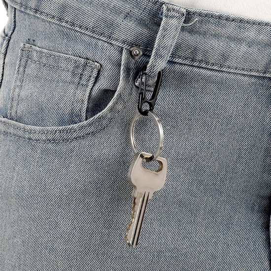 30 Mini Karabijnhaken - Metalen Karabijnhaken met Doorzichtige Opbergdoos - Geschikt voor Sleutelhangers, Buiten, Kamperen en Sport van Benson — afbeelding 5