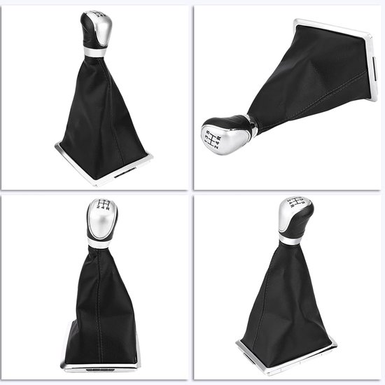 Schakelpookknop Set - Pookknop Gaiter Boot Kit - Auto Interieur Upgrade - Specifiek Ontworpen Pasvorm - 5 Versnellingen - Zwart — afbeelding 2