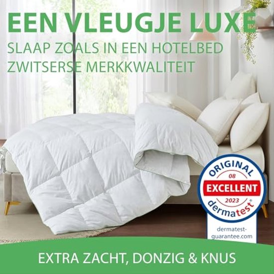 Donsdekbed 250x200 cm - Luxe Vier Seizoenen Dekbed - Ademend en Temperatuurregulerend