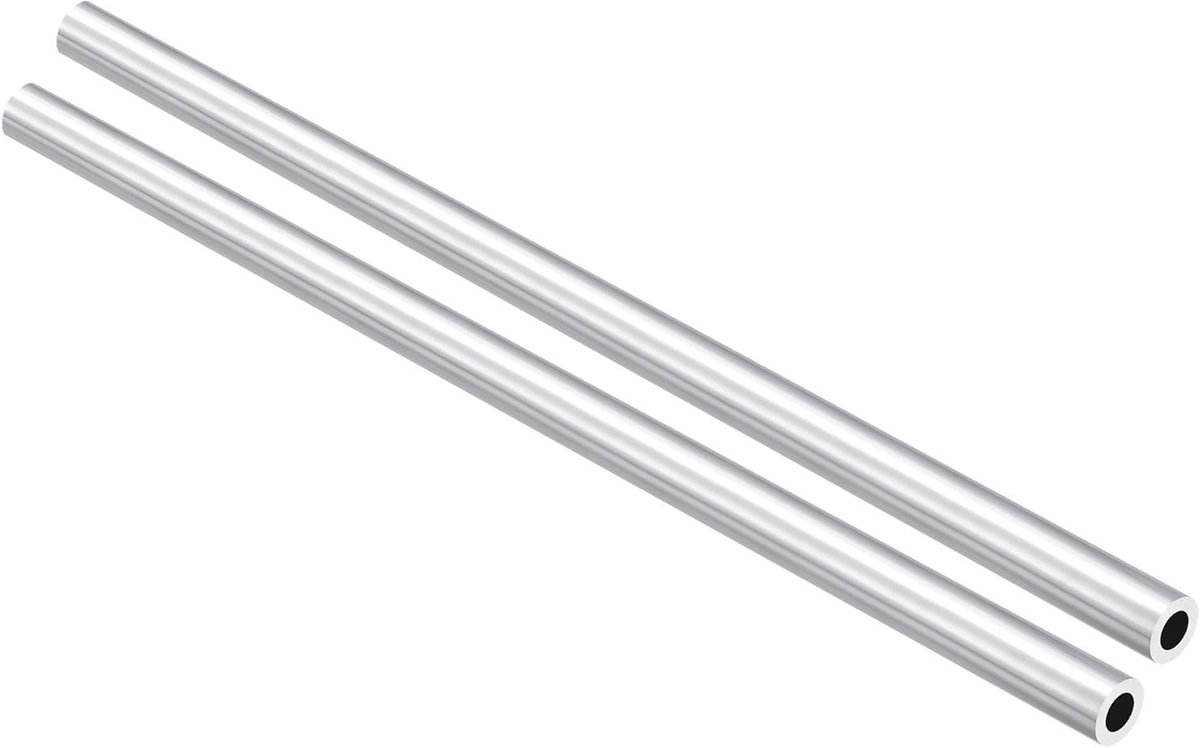 2 Stuks 10mm OD x 6mm ID Aluminium Ronde Buis 200mm Lengte voor Machinebouw en DIY Projecten