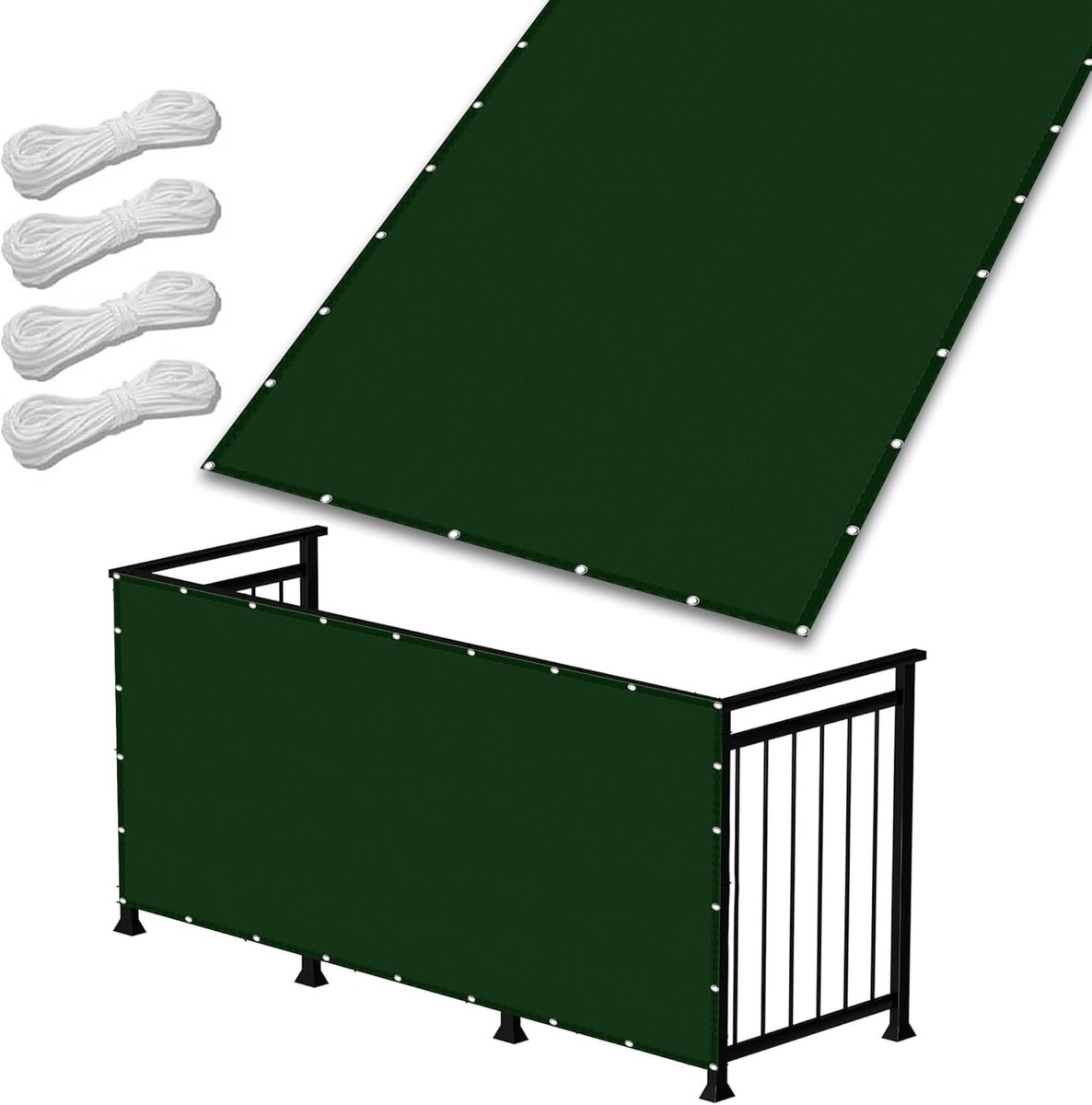 VHV - Schaduwdoek - rechthoekig model - waterdicht - 98% UV-bescherming - Oxford-stof - 140 x 250 cm - voor tuin, terras, balkon, patio, kas