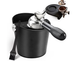 Afslagbak Koffiedik - Grote Knock Box - Espresso Bar - Schokabsorberend Rubber - 13cm Hoog - Zwart