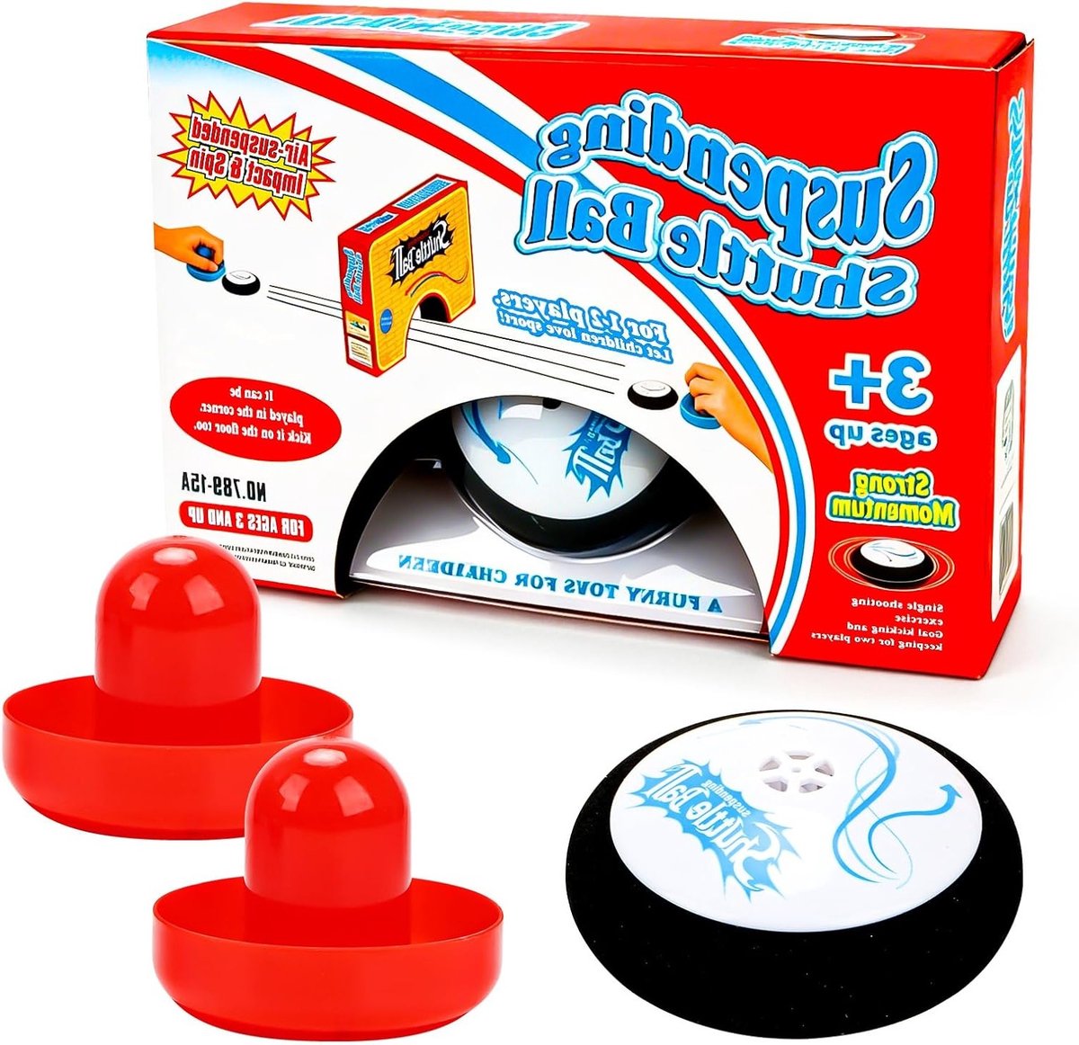 Mini Airhockey Tafelspel met Draagbare Set, 2 Pucks en Rackets, Ideaal voor Volwassenen en Gezellige Avonden