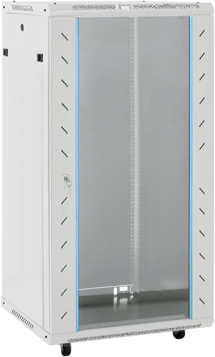 Netwerkkast 22U - Datakast Serverkast - Apparatuur Organiseren - Stabiele Constructie - 60x60x120 cm - Grijs