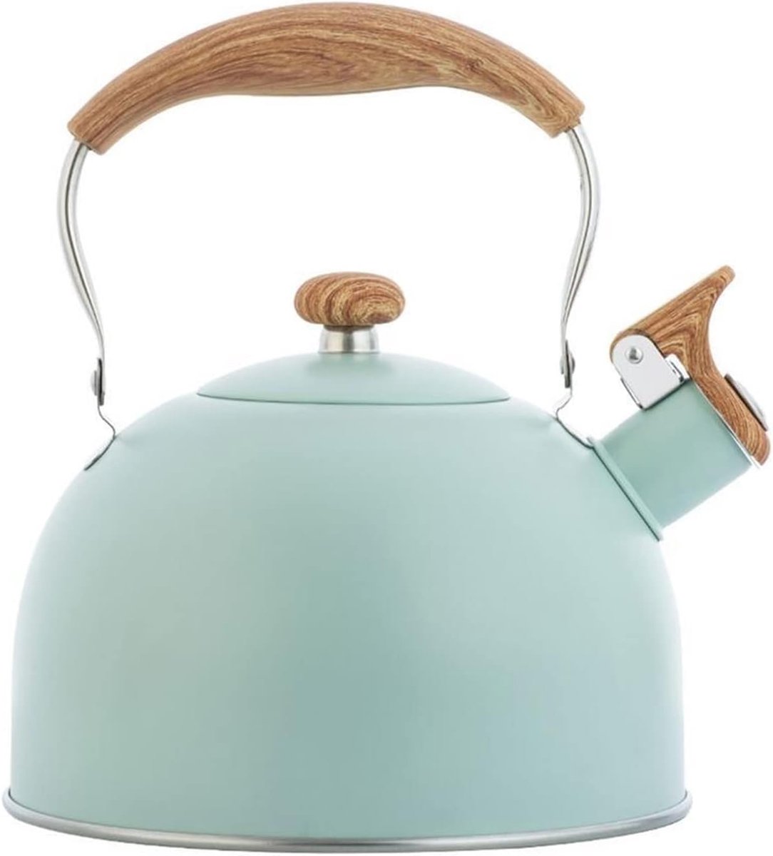 Geklokte Waterkoker - Thee Ketel - Water Koken - Houtnerf Handvat - 2.5 Liter - Zwart