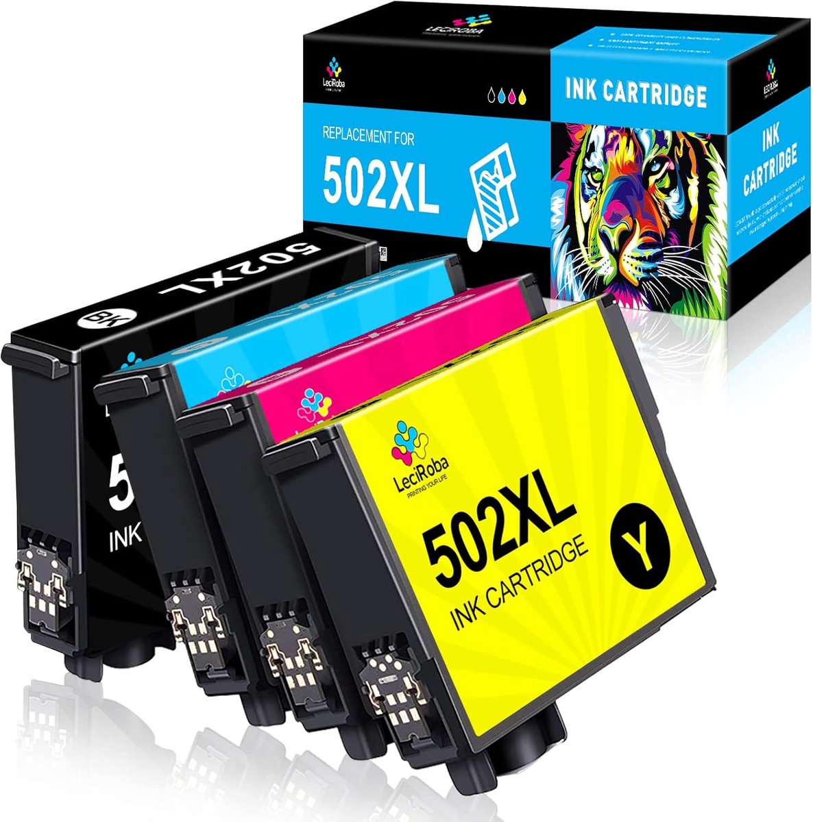 Inkt Multipack - Printer Inkt Cartridges - Thuiswerk Kantoor - Hoge Capaciteit - 4 Pakketten - Multicolor
