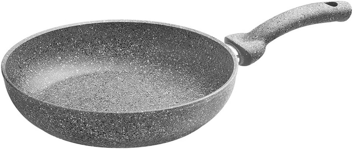 Kleine Koekenpan 16 cm met Houtlook Anti-Aanbaklaag - Krassenbestendig en Vaatwasmachinebestendig