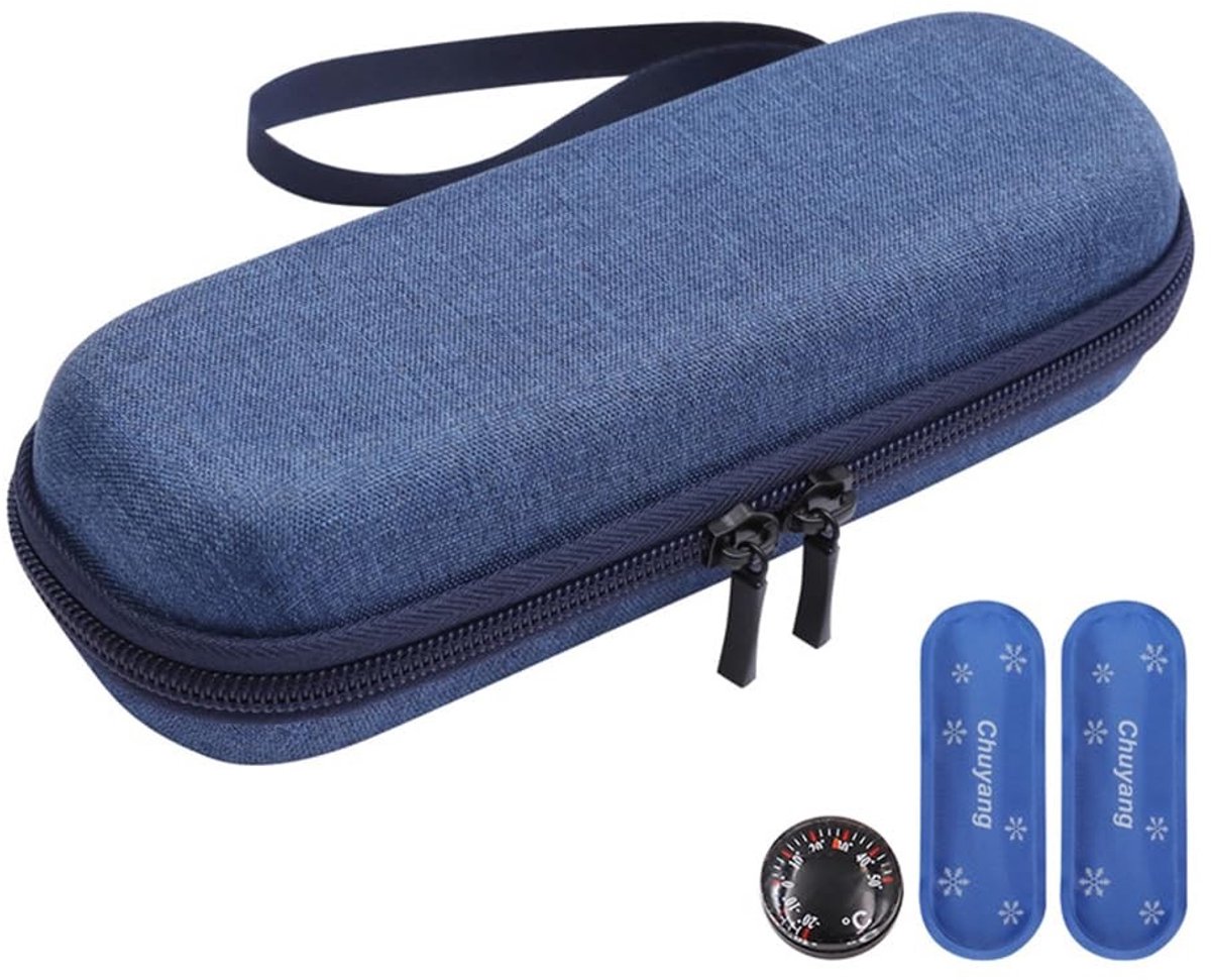 Dailygoods- Insuline Pen Koeler - Compact Reisdoos - Draagbare Insuline Etui - Waterdicht - EVA Materiaal - 20 x 7 x 5 cm - Insuline Koeltas