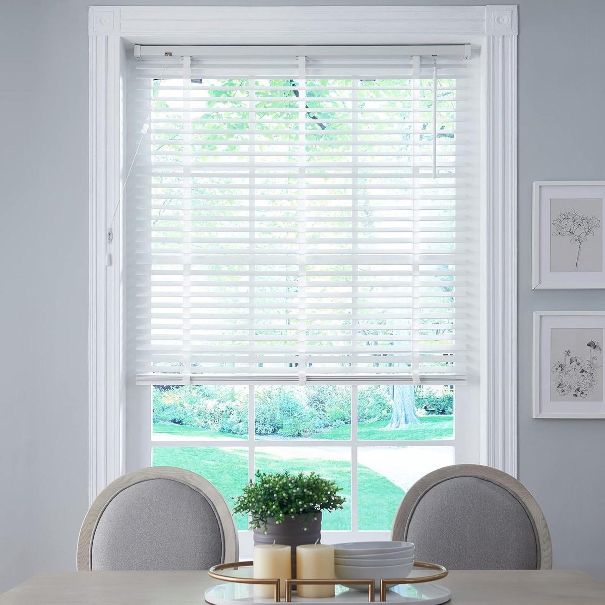 Houten Jaloezieën - Houten Blinds Raambekleding - Privacy Creëren - FSC Gecertificeerd Bas