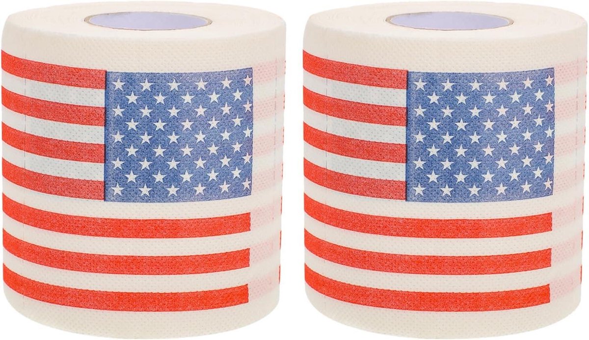2 Rolls Paper Roll American Flag Bathroom National Flag Toilet Paper Smooth Toilet Paper Party Supplies From July Funny Paper Roll Paper Napkins Single Wood Pulp Stockings