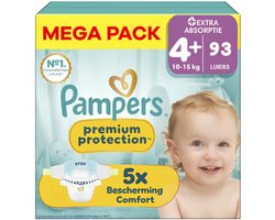 Pampers - Premium Protection - Maat 4+ - Mega Pack - 93 luiers - 10/15 KG