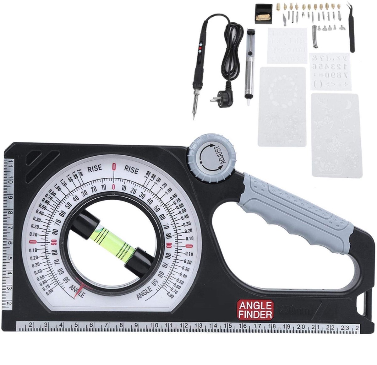 Dailygoods- Hellingshoekmeter Digitaal - Dual-Scale - Magnetische Gradenboog - Helling Meetinstrument - Nauwkeurige Afstelling - Kunststof Materiaal - Inclinometer
