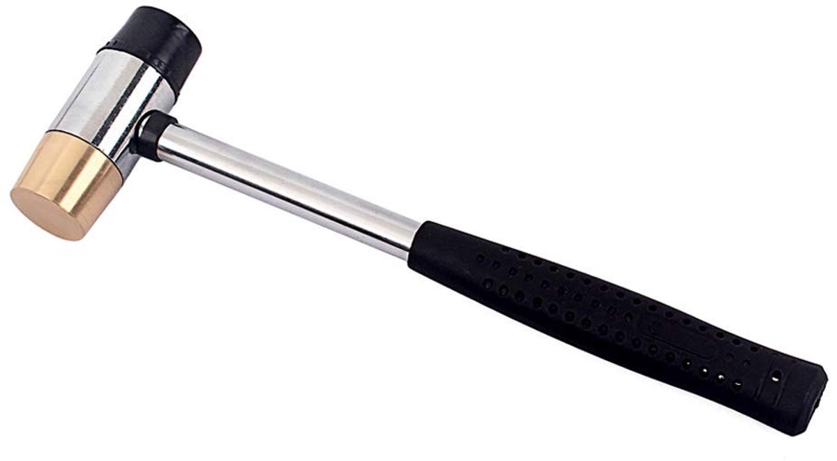 Dailygoods- Fret Hamer Rubberen Dubbele Kop - Multifunctioneel Gereedschap - Antislip Handgreep - Duurzaam Ontwerp - 26 mm Diameter - 378 g Gewicht - Gitaarhamer