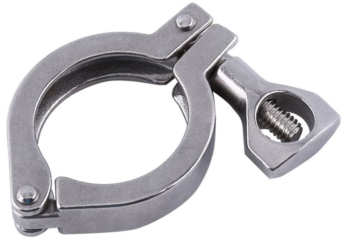 Dailygoods- Tri Clamp RVS 304 - Heavy Duty Klem - Vleugelmoer - Buisverbinding - Corrosiebestendig - Lichtgewicht Installatie