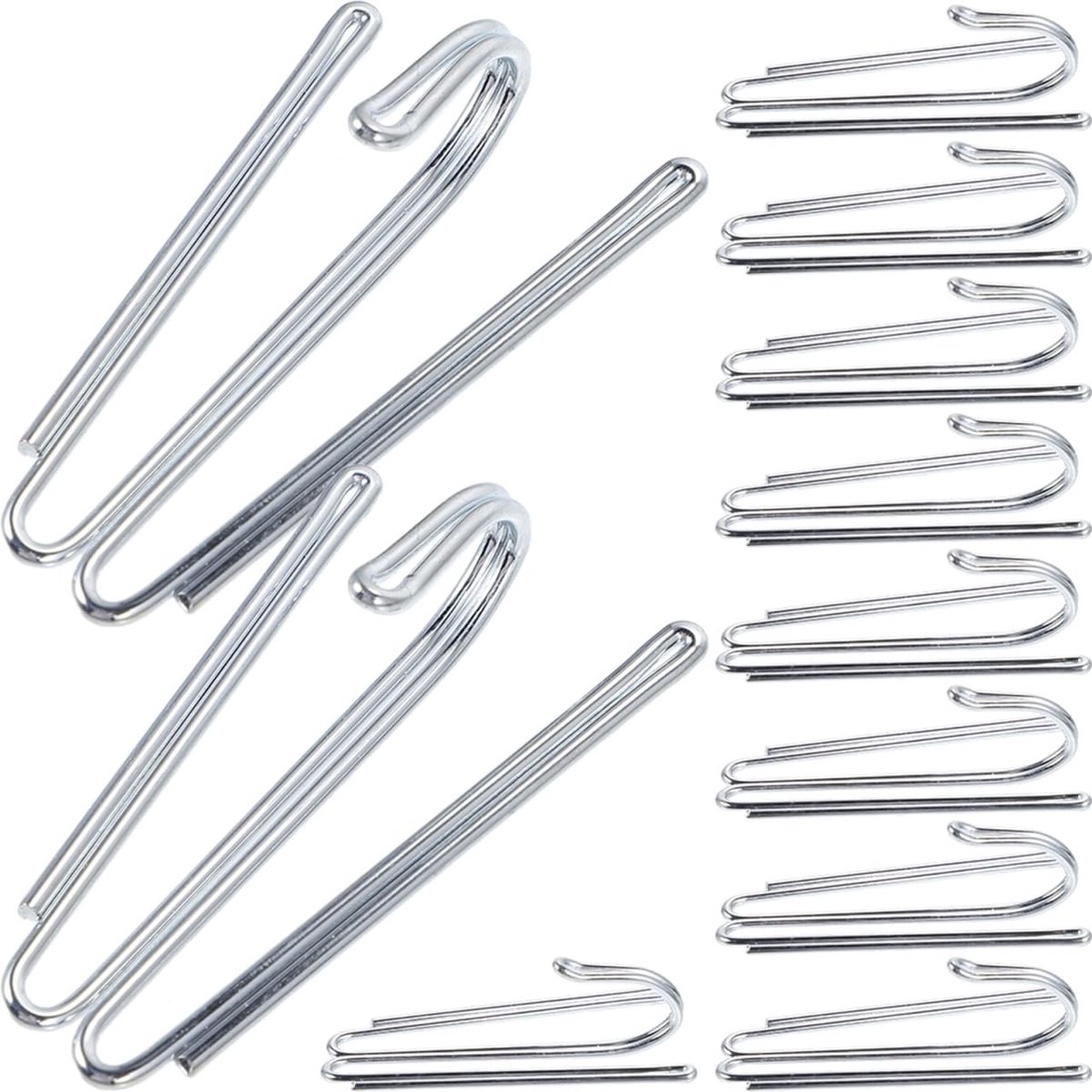 Dailygoods- Gordijnhaken 50 Stuks - Roestvrij Staal - Duurzaam - Draagbaar - Eenvoudig Op Te Hangen - Afmetingen 5,70 x 2,50 x 1,40 cm - Gordijnclips