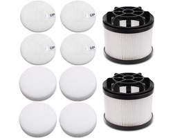 Dailygoods- Filtervervanging 6st - Post-motor/Pre-motor - Kunststof - 8,7x8cm/9cm - Snoerloze Stofzuigerfilters - Compatibel met Levoit LVAC-200