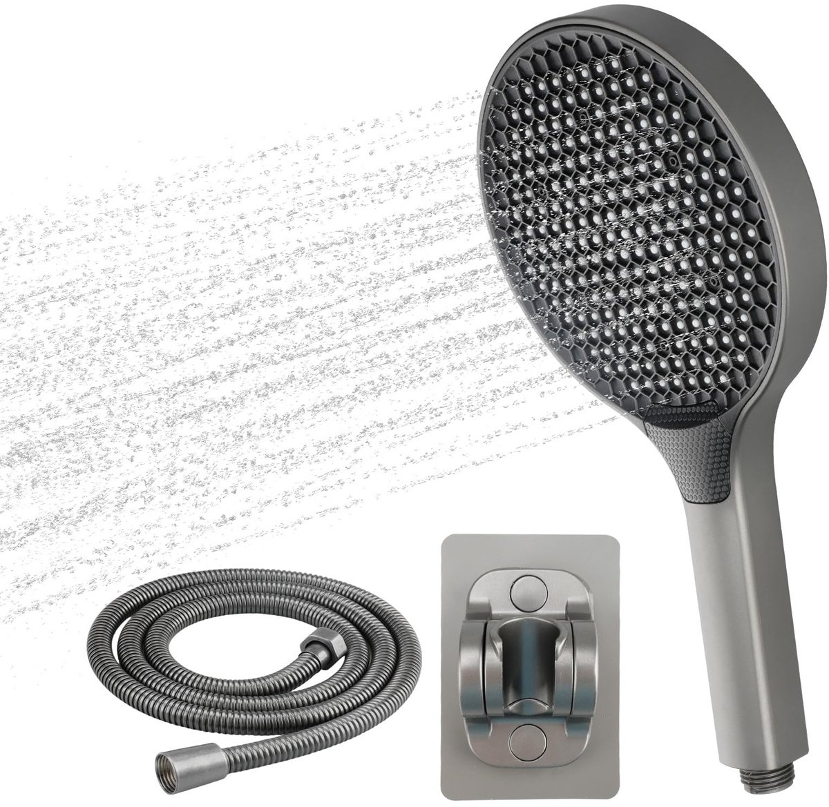 Dailygoods- Douchekop Hoge Druk - 15cm Handheld - 1.5m Roestvrij Stalen Doucheslang - Douchekophouder - Drupbestendig - Turbocharger Ontwerp - Douchekopset