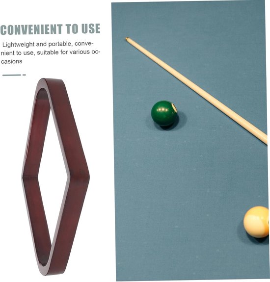 Houten Billiard Rack - Ballen Driehoek Rek - Biljart Spel Spelen - Stijlvol Houten Design van houten — afbeelding 5