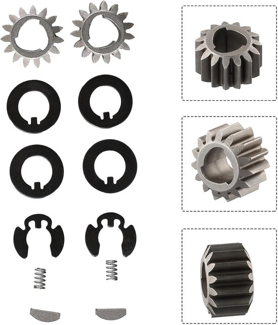 Achterwiel Tandwiel Kit - Reparatieset Grasmaaier - Gazon Onderhoud - Complete Aandrijving Oplossing - 12 Delig - Zilverkleurig — afbeelding 4