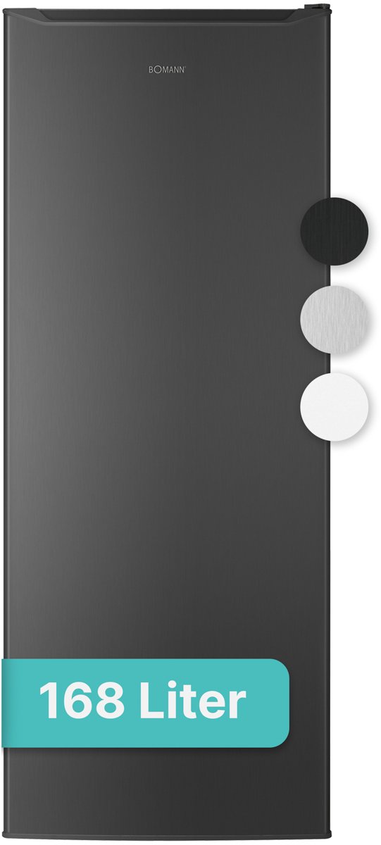 Bomann GS 7364 –Vrijstaande Vriezer – 168 liter – Dark Inox Look – Energieklasse D