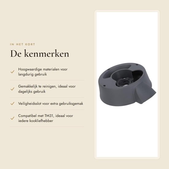 aladdien - Accessoires voor Keukenmachines - Multifunctionele Kookmachine - Vaatwasmachinebestendig - Blender Mengkom Basis - Geschikt voor TM31 van Merkloos — afbeelding 2
