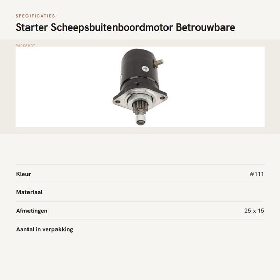 Dailygoods- Starter Betrouwbare Prestaties - Roestbestendige Startmotor - 9 Tanden - Geschikt voor NS25/M25 - Afgedichte Lagere - Aluminium Behuizing van Dailygoods — afbeelding 3