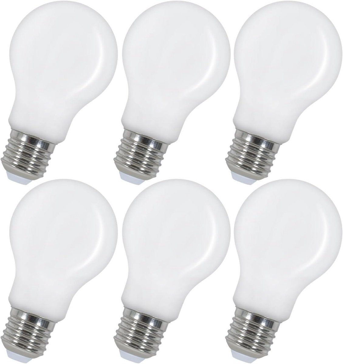 LED Lampen - Energiezuinig Licht - Sfeer Creëren - Warm Wit Licht - 6 Stuks - Melkglas
