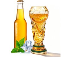 2026 WK Bierglas 480 ml Voetbal Bierglas Borosilicaat Koud-World Cup Speelschema en Hittebestendig, Wereldcup Trophy Bierpul voor Mannen, Voetbalfeest, Bier, Dranken (Geplateerd)