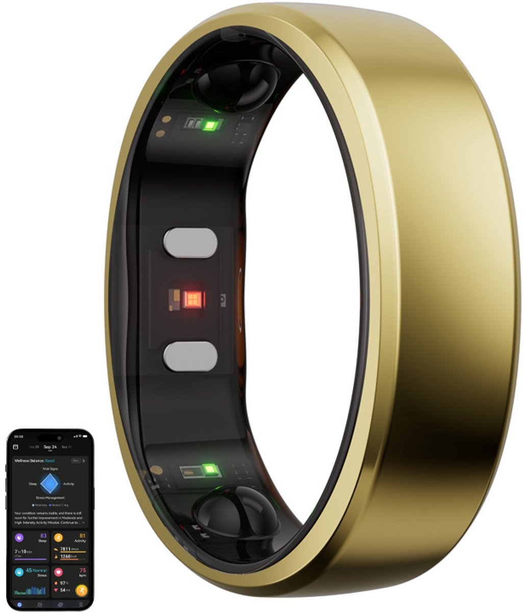 Ringconn Smart Ring Gen 2 | Maat-#7 | Kleur: Goud