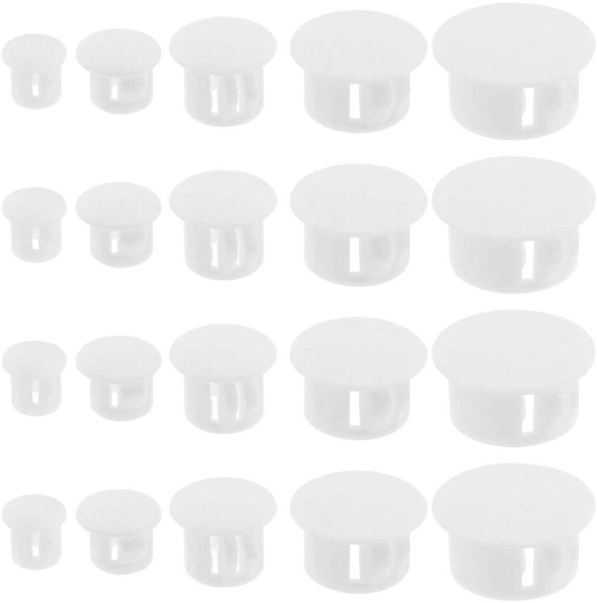 Dailygoods- Gatplug 100 Stuks - Plastic Vervangingspluggen - Gatenafdekking - Meubelaccessoires - Diverse Maten - Sterk en Stevig - Gatenplug