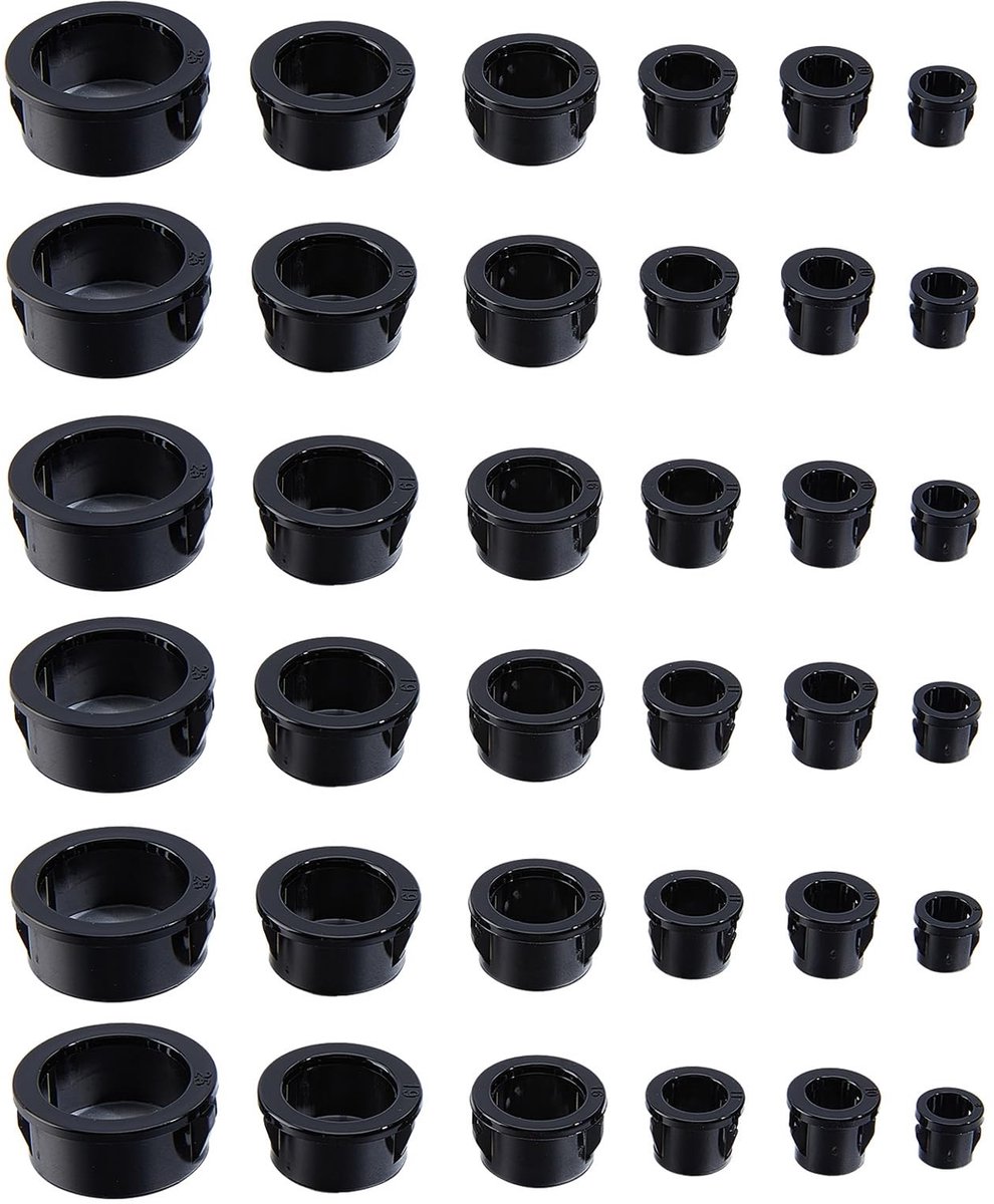 Dailygoods- Klikbussen 170 stuks - Kabelsnap-bus-ogen - Multisize - Nylon - Eenvoudig te installeren - Opbergdoos met vakken - Kabeldoorvoer