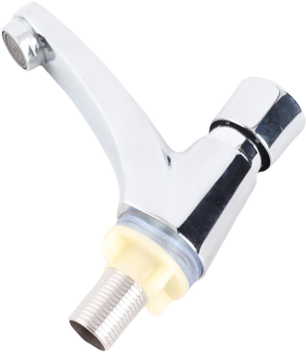 Dailygoods- Drukknop Kraan - Zelfsluitende Kraan - Verchroomd Messing - Waterbesparend - Tijdvertraging 4-6 seconden - Antiroest en Corrosiebestendig